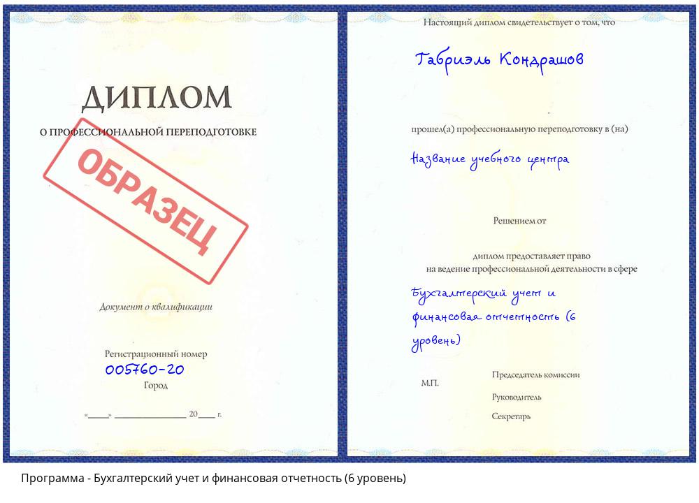 Бухгалтерский учет и финансовая отчетность (6 уровень) Борисоглебск